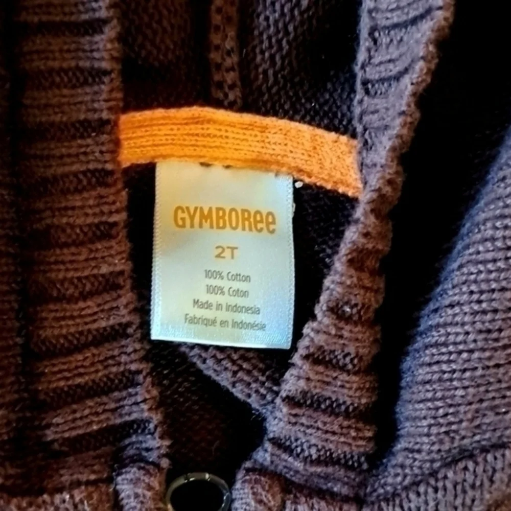 GYMBOREE TODDLER CHUNKY PUMPKIN SWEATER CARDIGAN SZ 2T